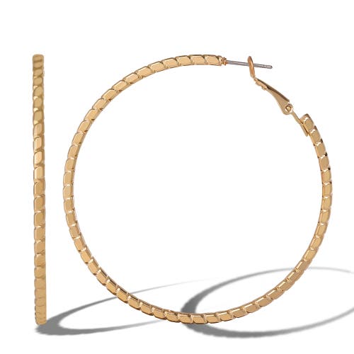 Jessica Simpson Omega Gold-tone Statement Hoop Earrings In Gold