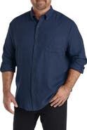 Harbor Bay by DXL Big & Tall Solid Flannel Sport Shirt