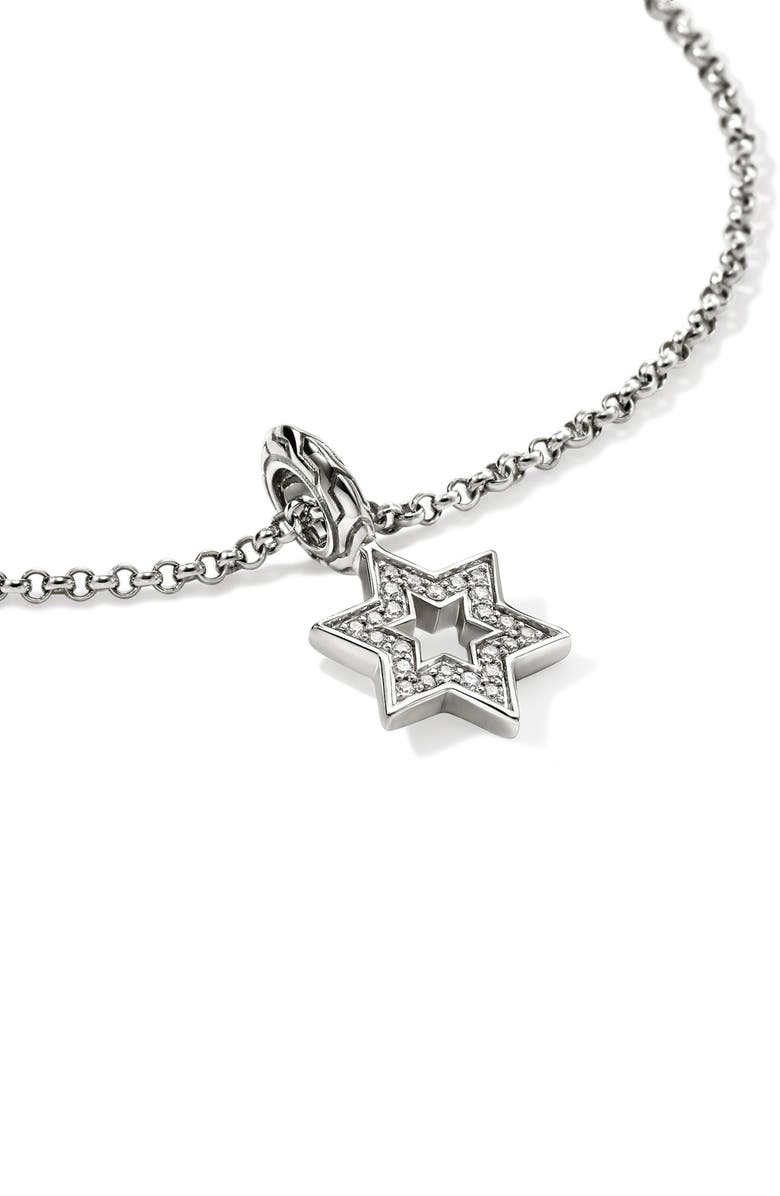 John Hardy JH Essential Star of David Pendant Necklace, Alternate, color, Silver