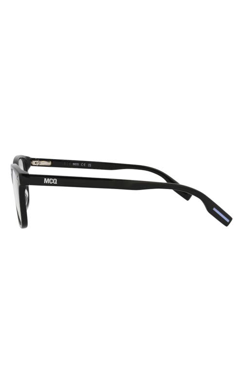 Alexander Mcqueen Mcqueen 51mm Square Optical Glasses In Black Black Transparent