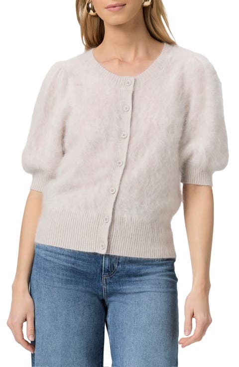 Augusta Puff Sleeve Cashmere Cardigan