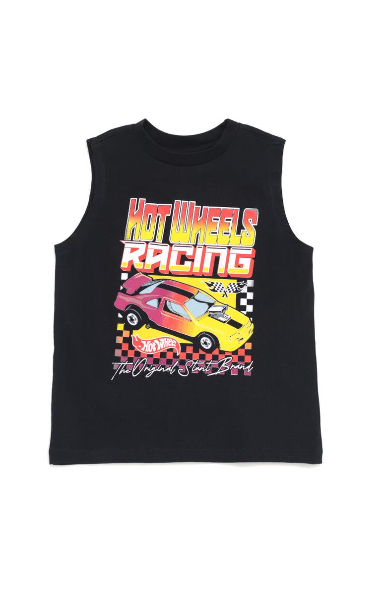 Hot Wheels Tank Top & Shorts Set, Alternate, color, Black