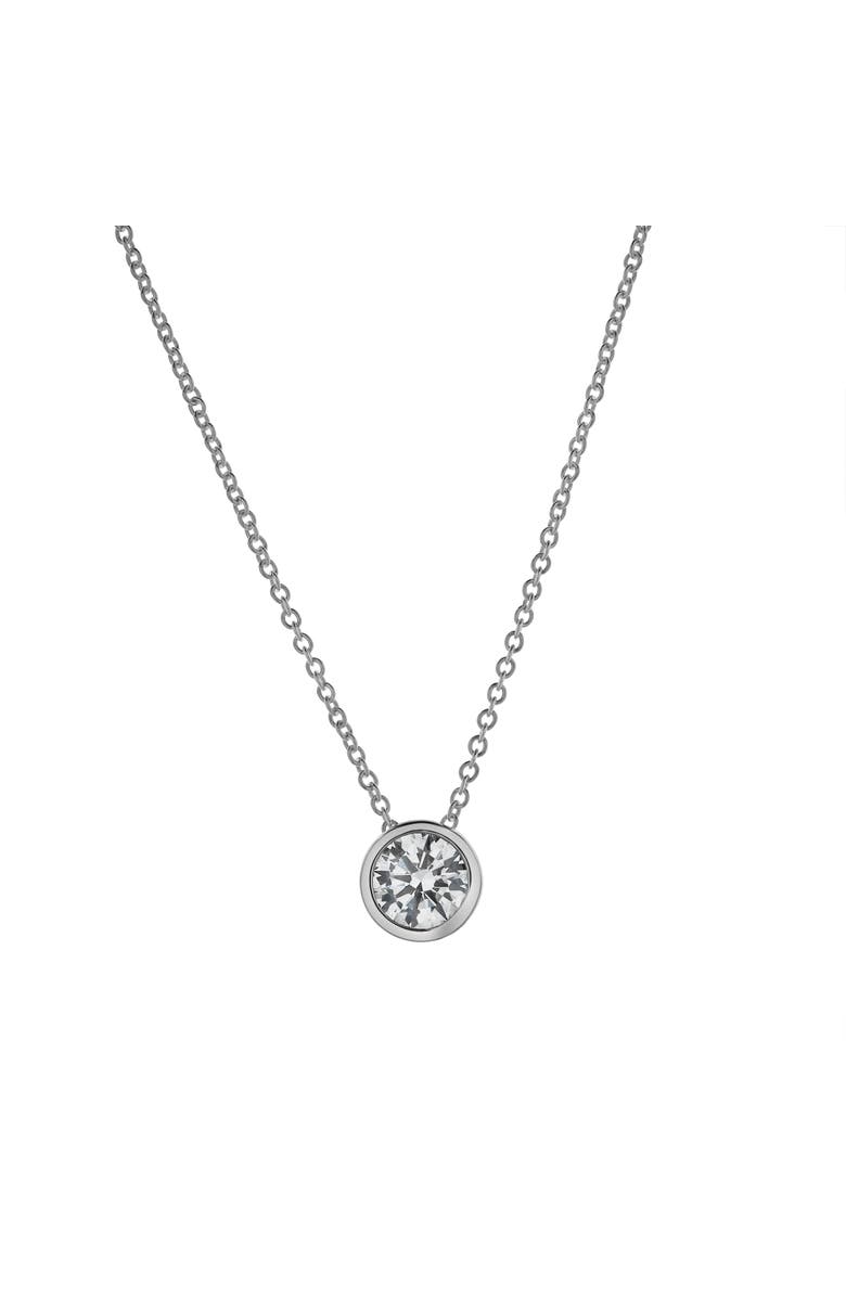 LuvMyJewelry Carlyle 14K Gold Round Lab Grown Diamond Pendant - 0.75 Ctw, Main, color, 14K White Gold