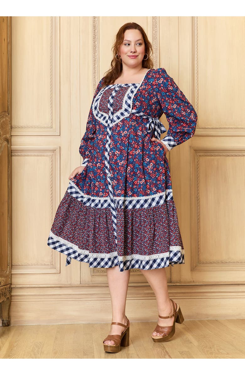 ModCloth Veronica Romantic Cottagecore Midi Dress, ModCloth x Gunne Sax, Alternate, color, Circe's Crown