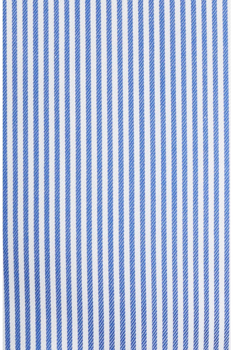 Banker Stripe Non-Iron Cotton Twill Dress Shirt, Alternate, color, BLUE