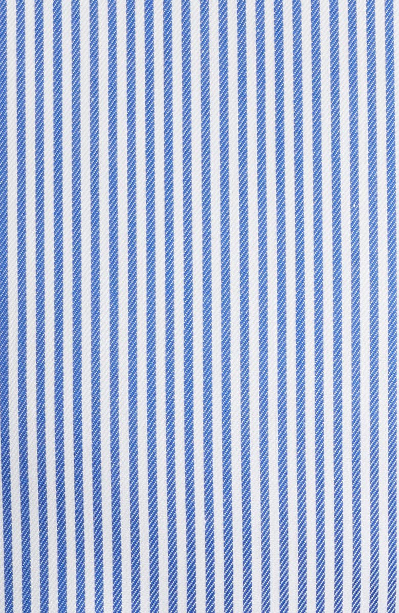 1863 by Eterna Banker Stripe Non-Iron Cotton Twill Dress Shirt, Alternate, color, Blue