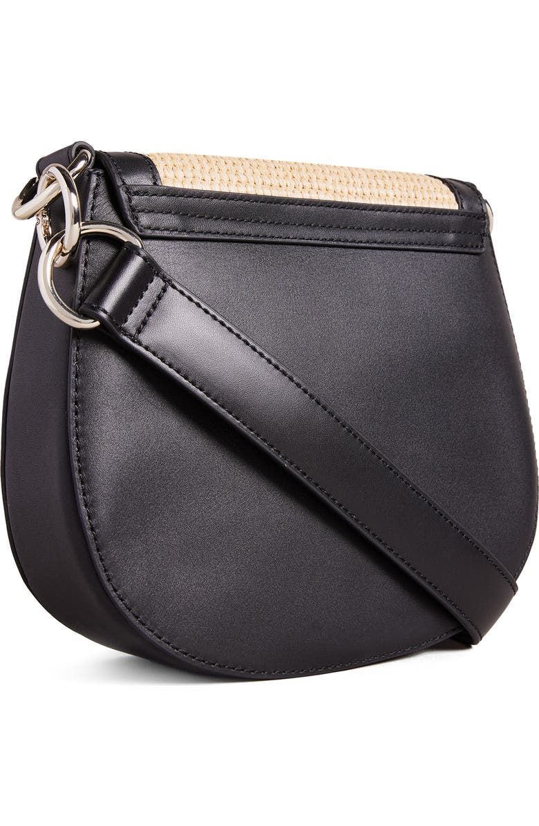 Ted Baker London Staceli Branded Webbing, Leather & Raffia Crossbody Bag, Alternate, color,