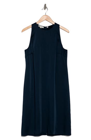 Vince Satin A-line Dress In Coastal