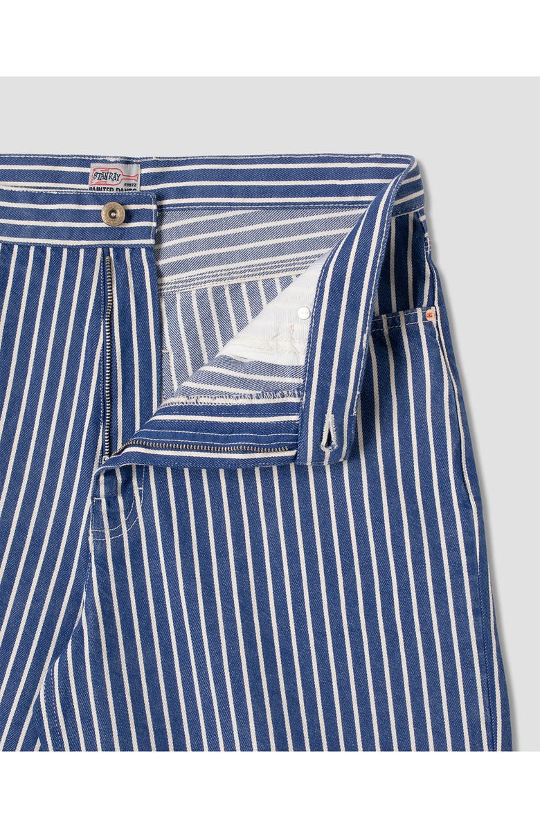 STAN RAY Stripe Wide Leg Denim Shorts, Alternate, color, Indigo/ Natural Hickory