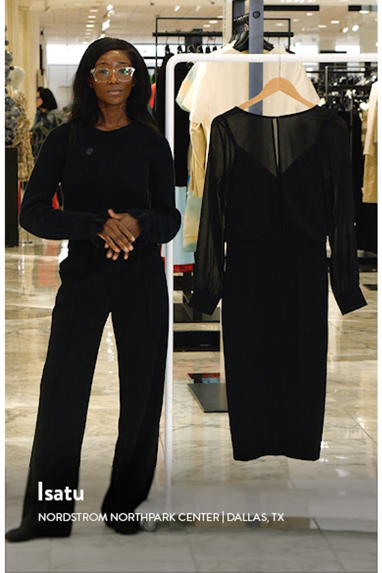 Pilar Mixed Media Long Sleeve Dress video