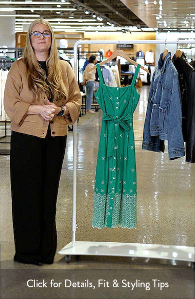 Embroidered Cotton Midi Sundress, sales video thumbnail