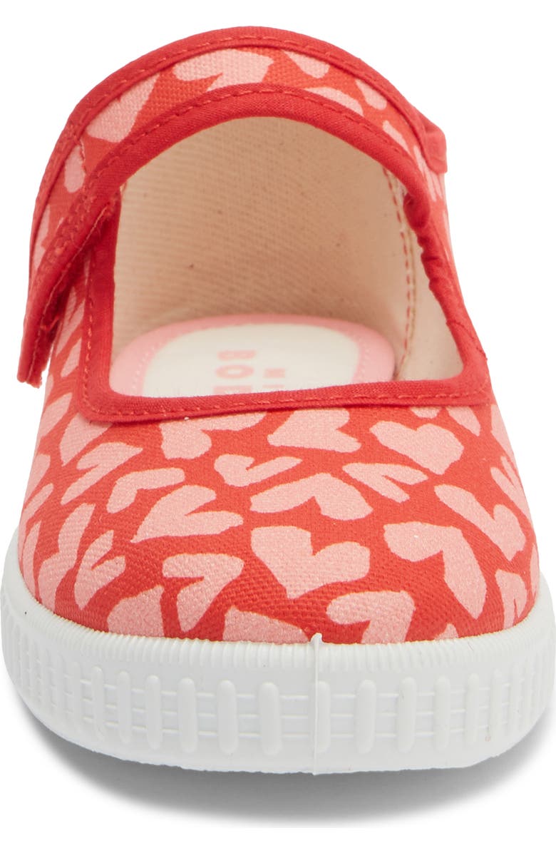 Mini Boden Kids' Canvas Mary Jane Flat, Alternate, color, Hearts