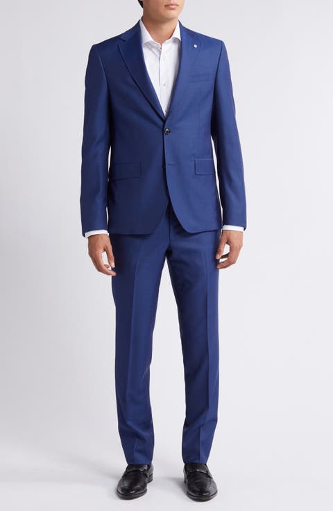 Roger Extra Slim Fit Blue Wool Suit