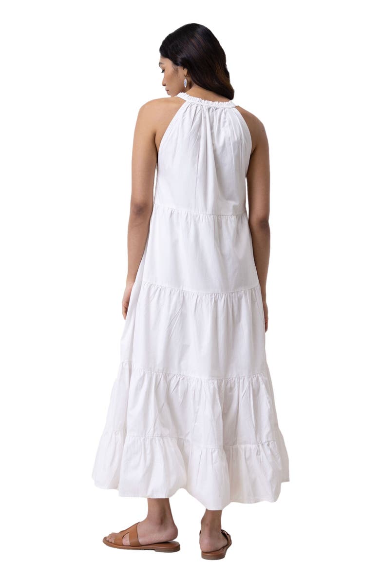 Reistor Embroidered Tiered Maxi Dress, Alternate, color, Coconut White