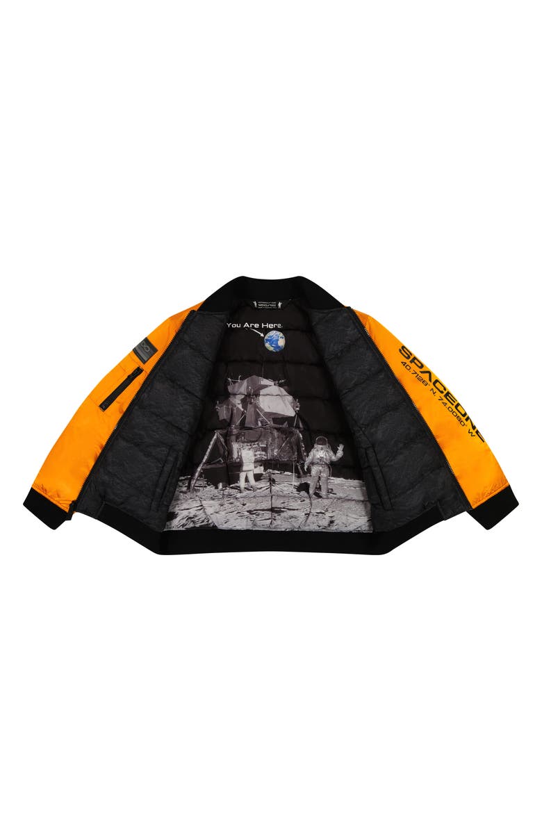 Andy & Evan x SPACEONE Kids' Reversible Bomber Jacket, Alternate, color, Orion Orange