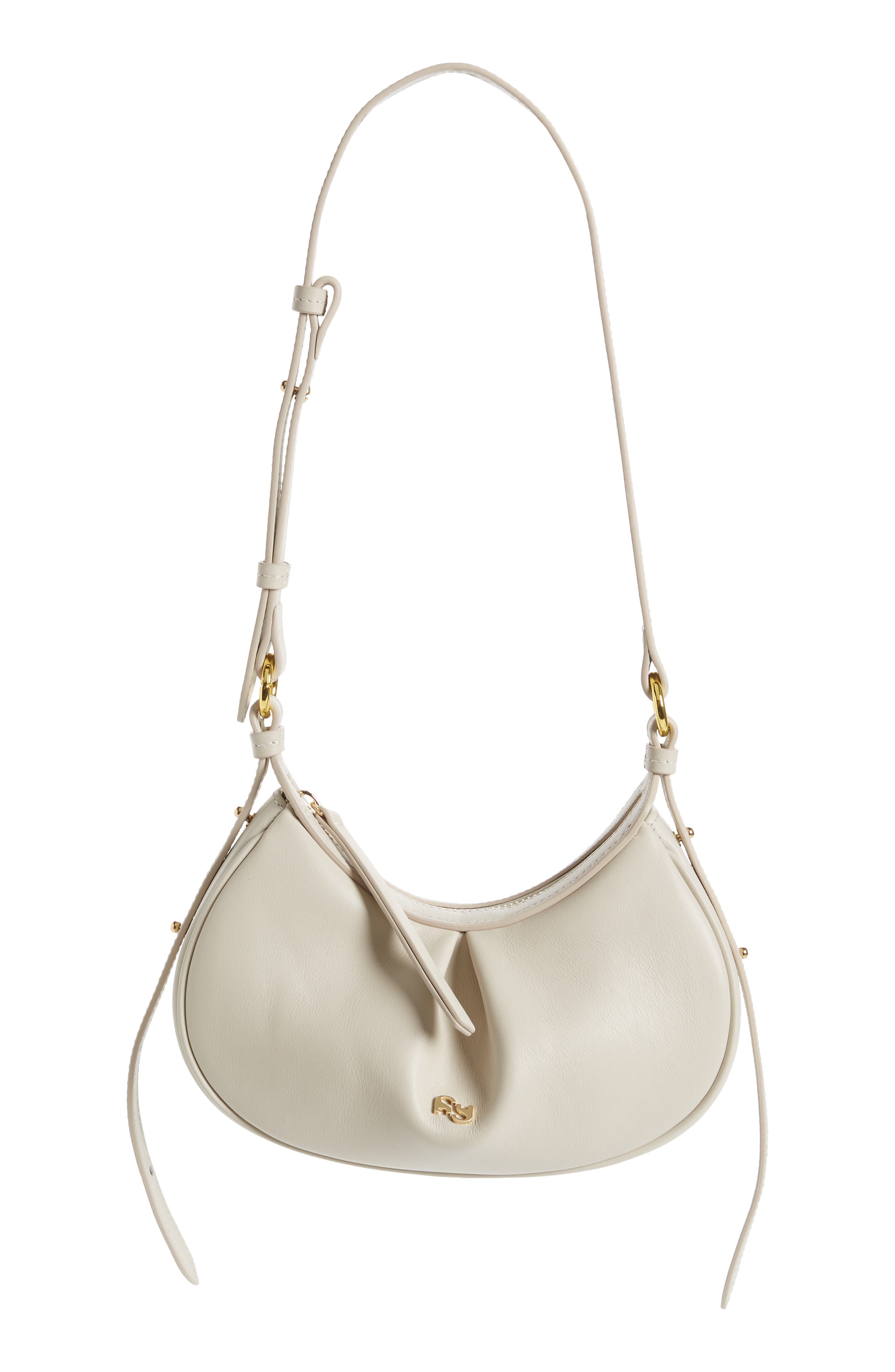 Yuzefi Mini Bean Bag Leather Handbag, Main, color, 