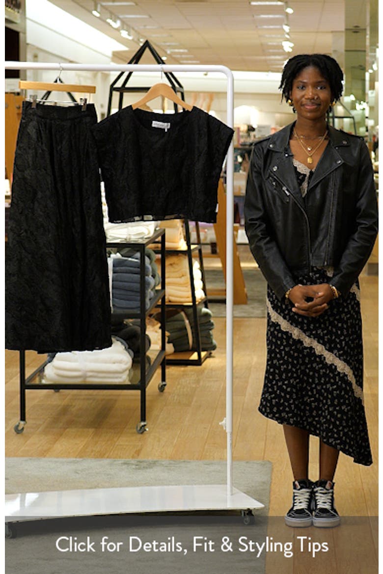 Beckham Floral Jacquard Crop Top & Maxi Skirt Set video