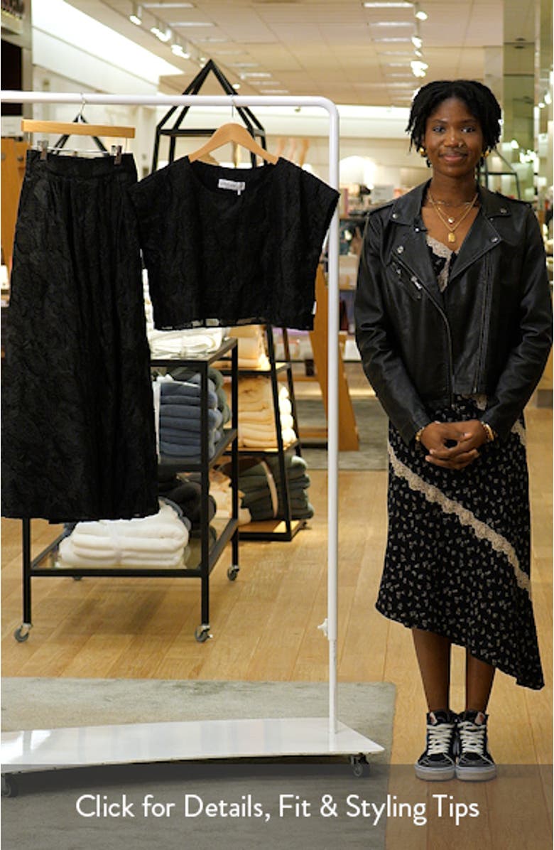 Beckham Floral Jacquard Crop Top & Maxi Skirt Set, sales video thumbnail