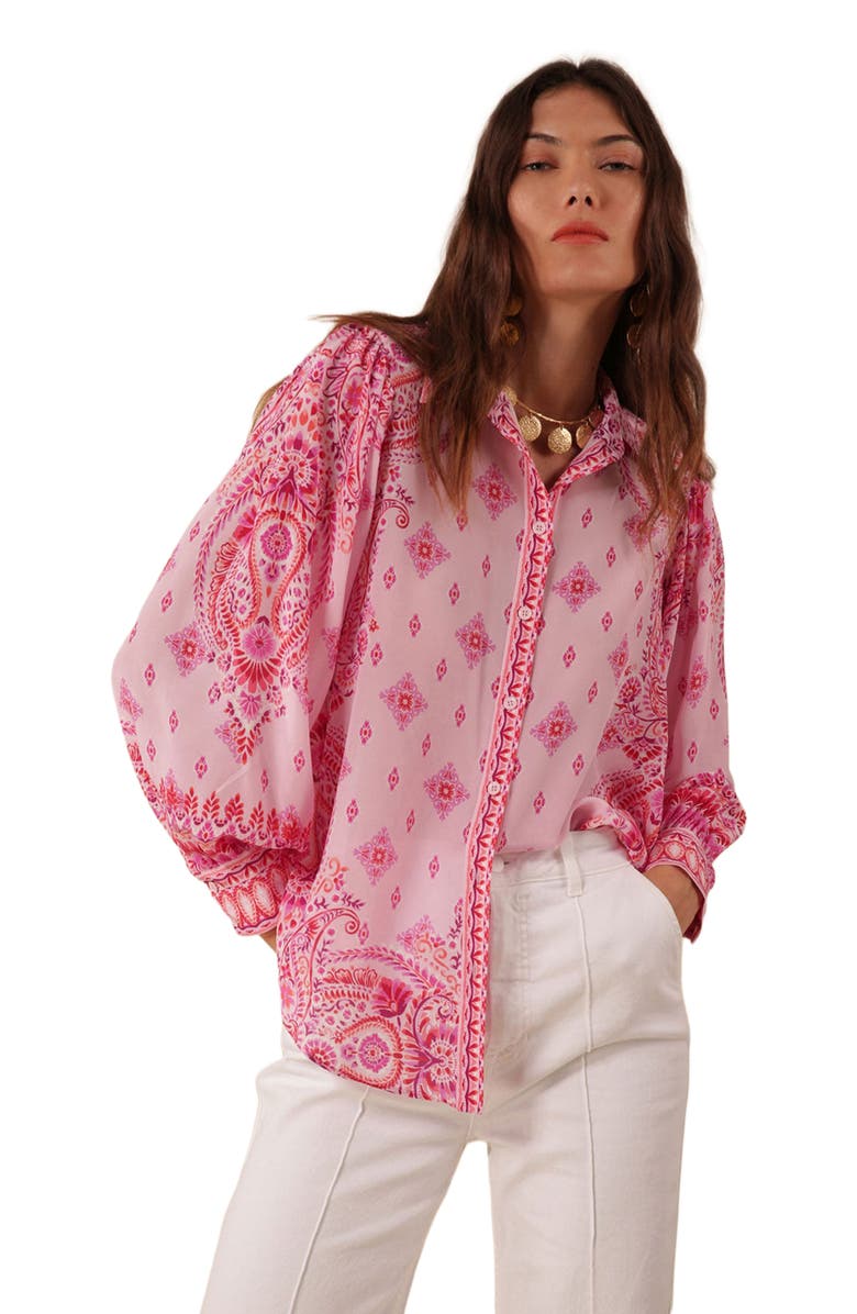 Hale Bob Eden Silk Top, Alternate, color,