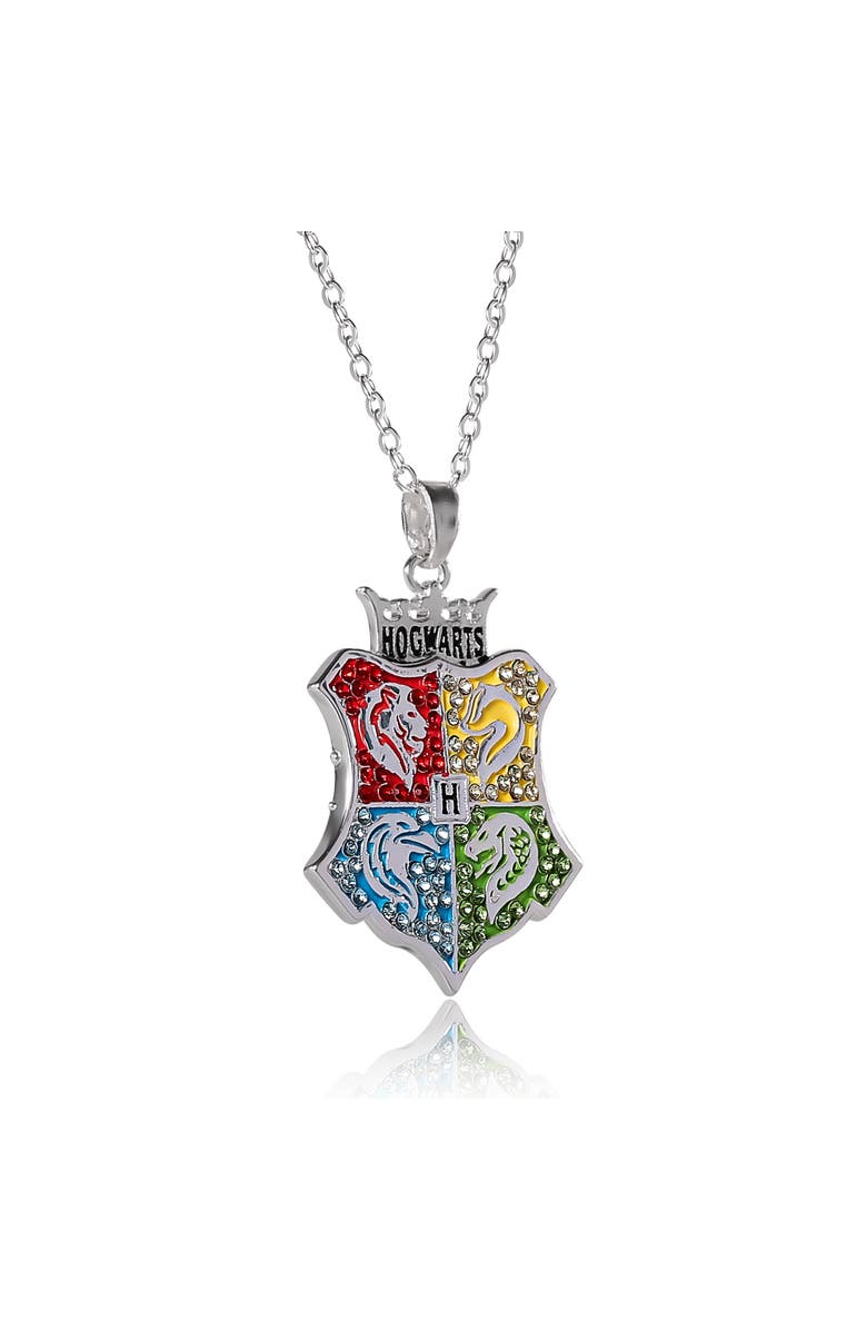 HARRY POTTER Hogwarts Crest Necklace, 16"+2", Alternate, color, Multi