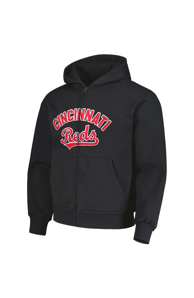 PLEASURES Men's PLEASURES Black Cincinnati Reds Opening Day Full-Zip Hoodie, Alternate, color, Black