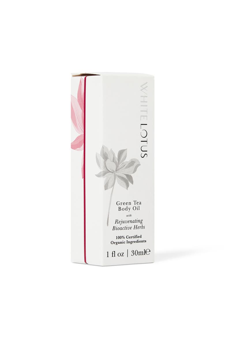 Green Tea Body Oil With Rejuvenating Bioactive Herbs, Alternate, color, Green Tea Oil