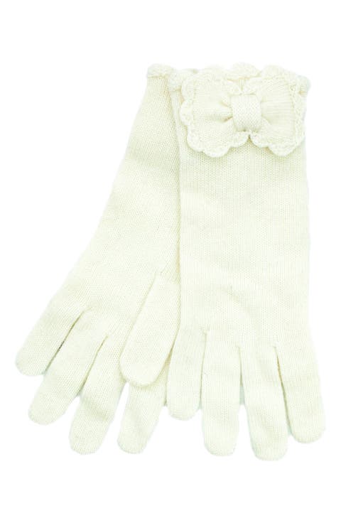 Scalloped Edge Knit Gloves