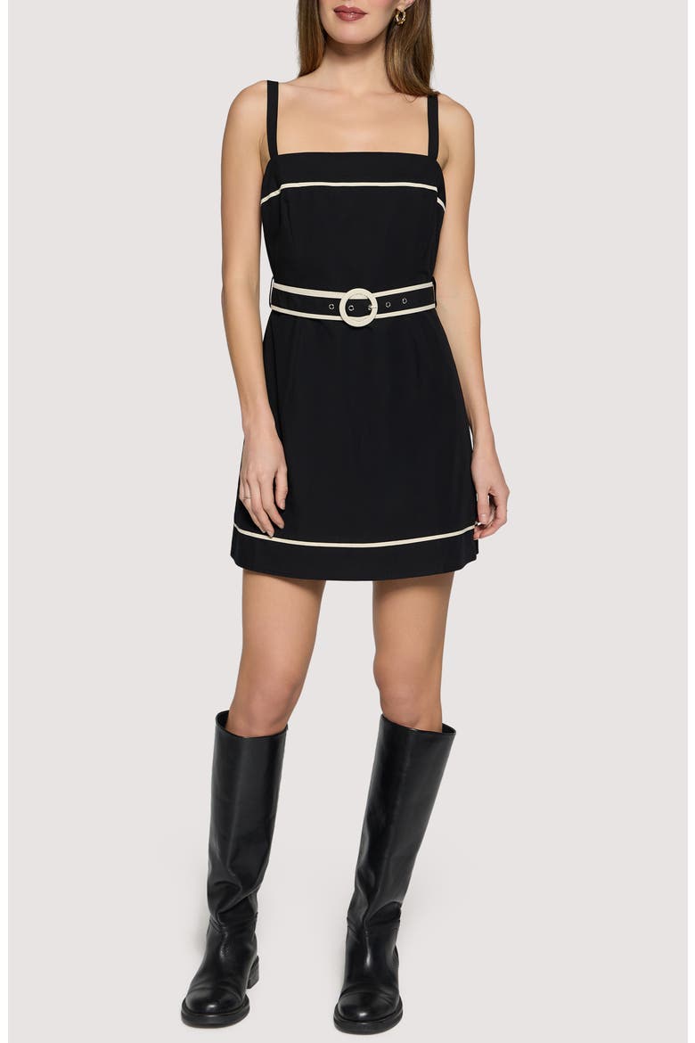 Cara Dream Sheath Minidress, Main, color, BLACK-CREAM