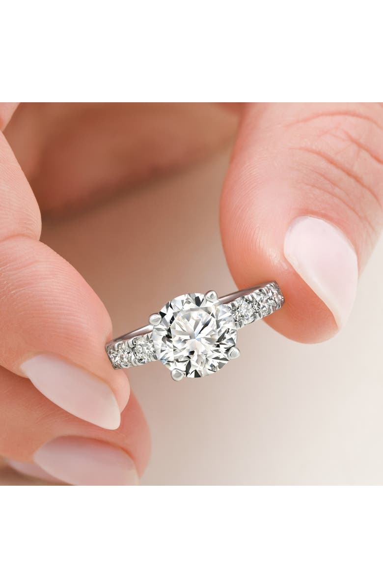 Bliss Diamond Certified 4Ct TW Diamond Pave Engagement Ring in 14k Gold Lab Grown, Alternate, color, 14K Yellow Gold