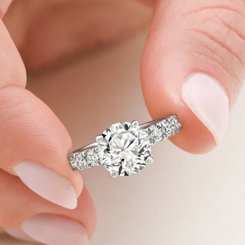 Bliss Diamond Certified 4ct Tw Diamond Pave Engagement Ring In Gold