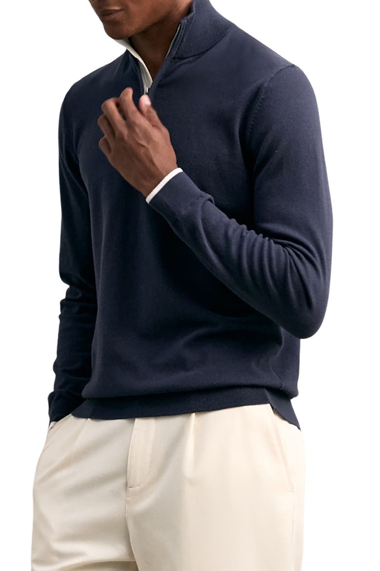 Swinley Quarter Zip Sweater, Main, color, INDIGO BLUE