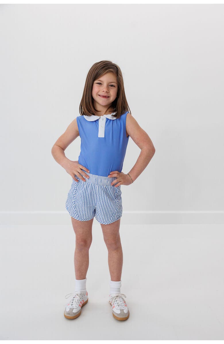 Courtside Kids Girls Seersucker Super Short, Alternate, color, Blue Seersucker