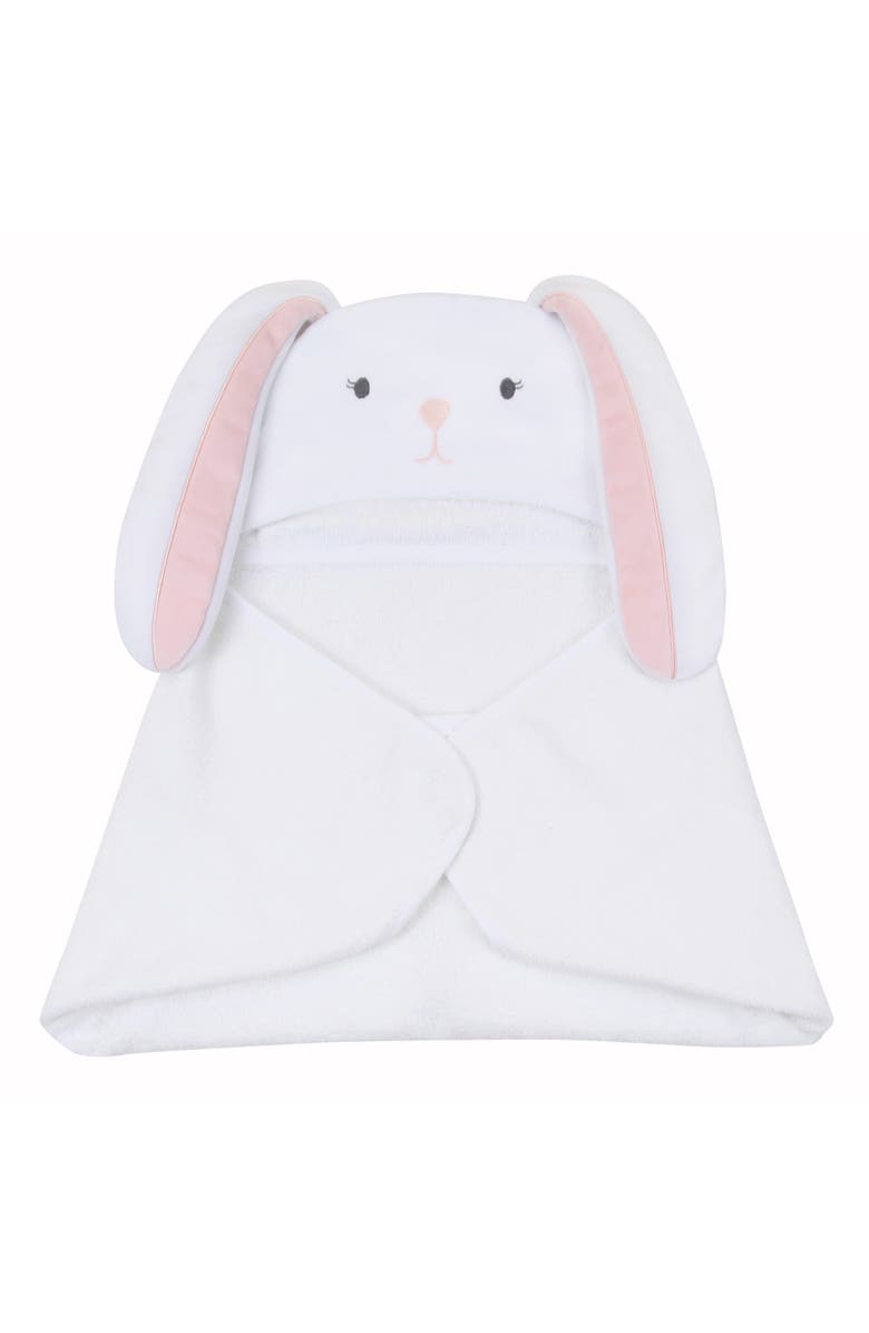 Lambs & Ivy Baby/Infant Luxury Cotton Terry Bunny Hooded Bath Towel, Alternate, color, Pink