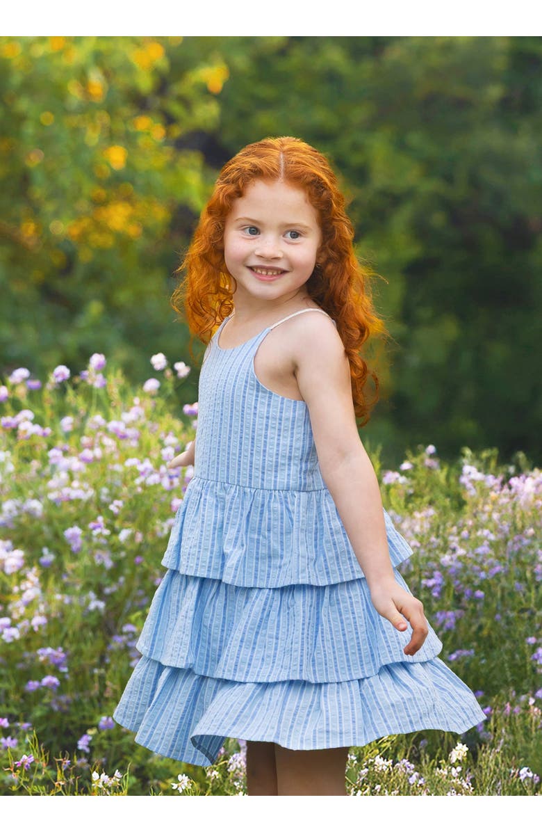 Mabel + Honey Up and Away Sleeveless Tiered Dress, Alternate, color, Blue