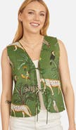 Yumi Animal Reversible Cotton Quilted Jacket