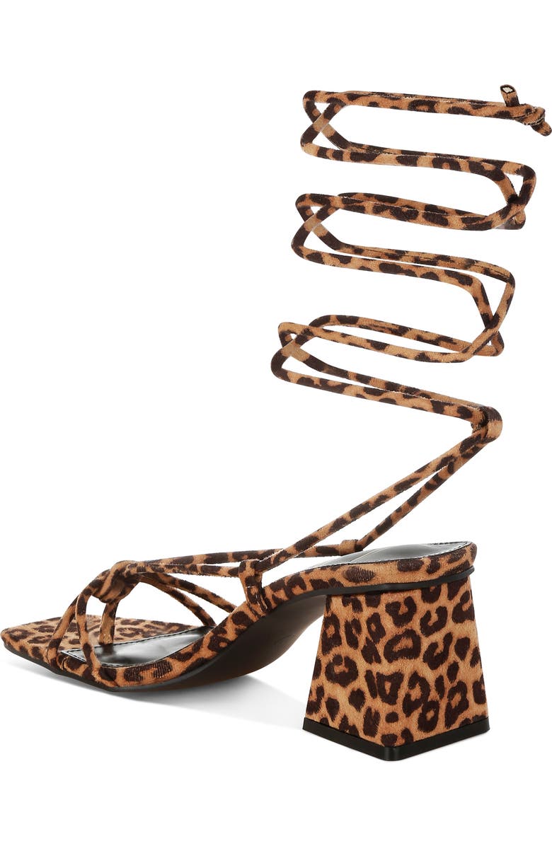 LONDON RAG Piani Ankle Tie Sandal, Alternate, color, Leopard