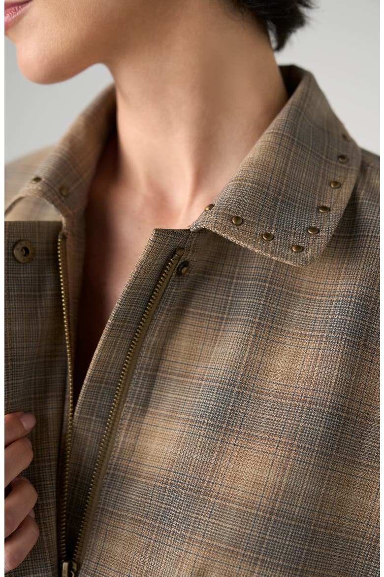 Bubble Hem Jacket, Alternate, color, OAK/ MULTI OMBRE