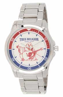 True Religion Buddha Guitar Bracelet Watch, 42.8mm
