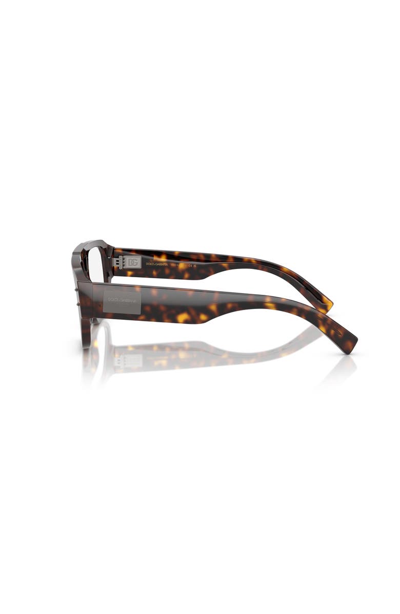 Dolce&Gabbana 56mm Pilot optical glasses, Alternate, color, Tortoise