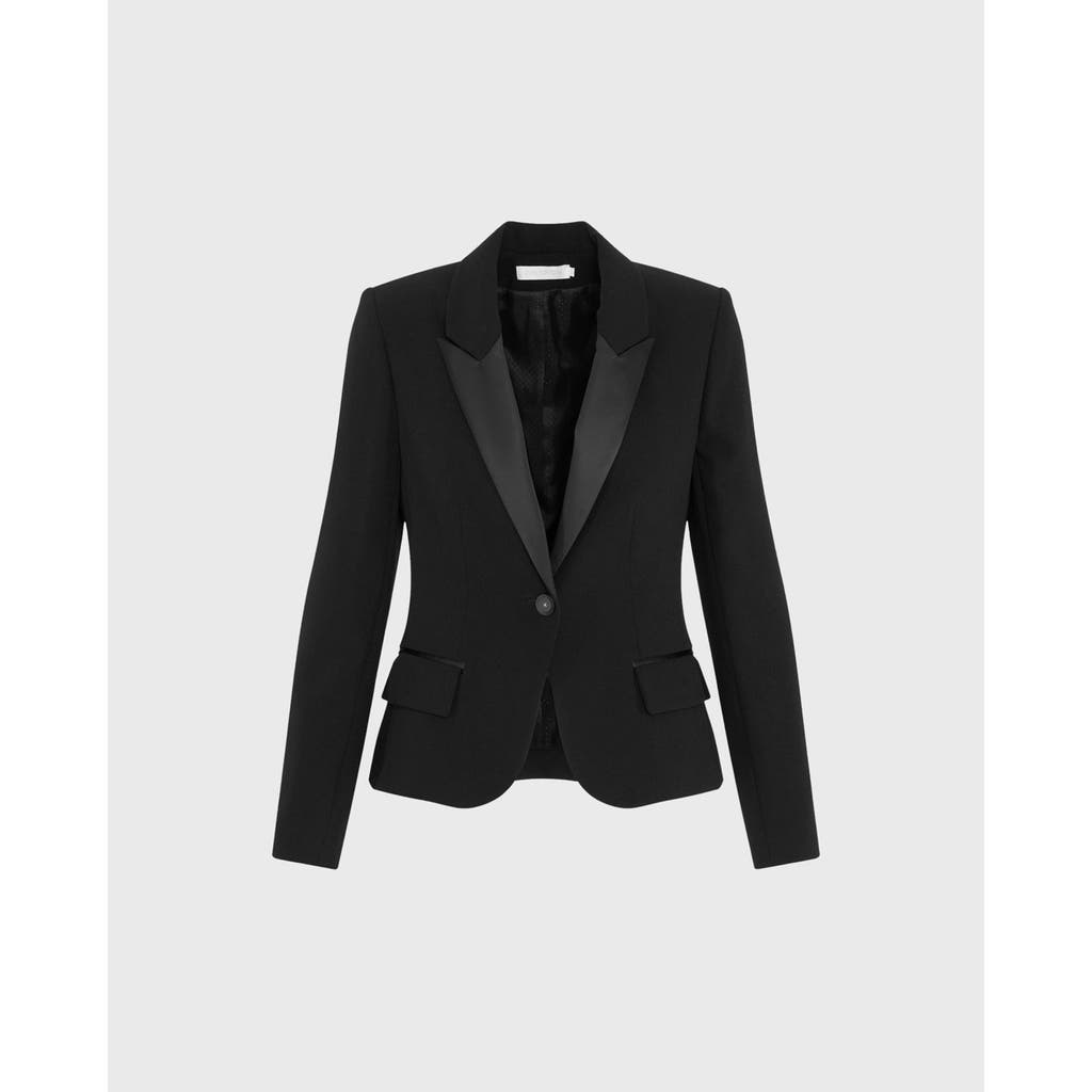 Anne Fontaine Smart Tuxedo Jacket In Black