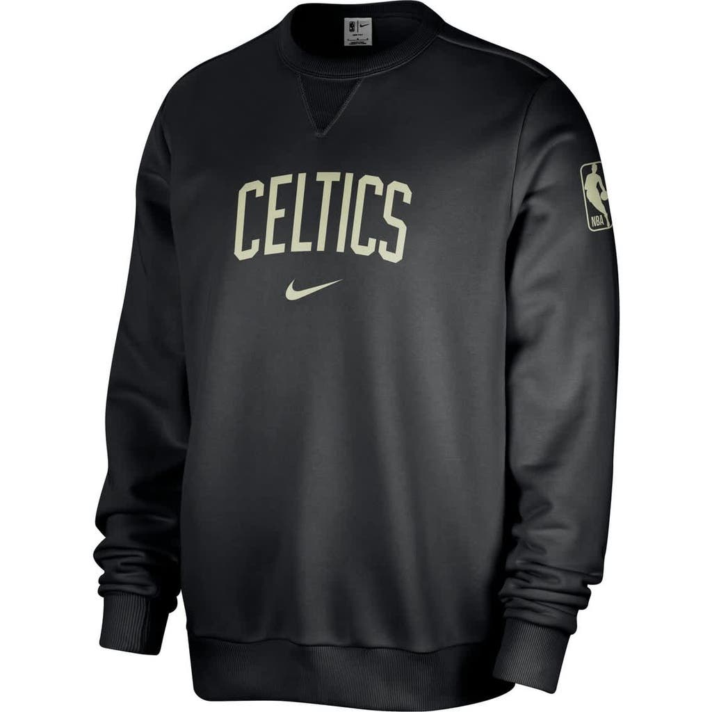 Nike Men's Black Boston Celtics Courtside Standard Issue Performance Pullover Sweatshirt In Black