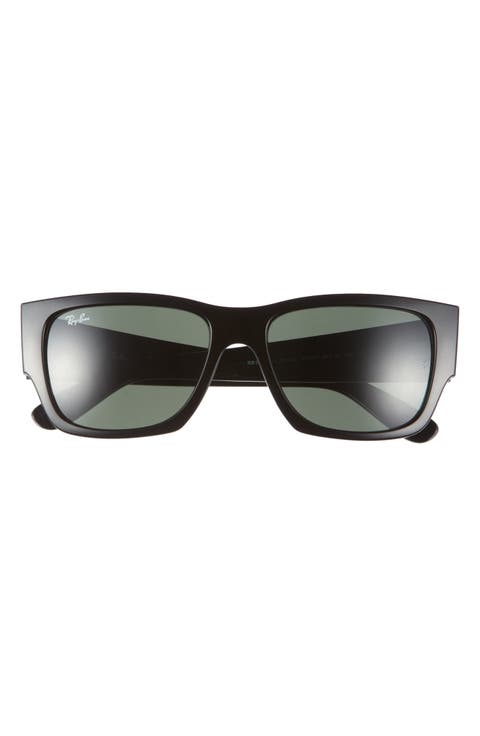 Carlos 56mm Polarized Rectangular Sunglasses