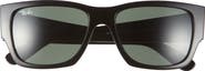 Ray-Ban Carlos 56mm Polarized Rectangular Sunglasses