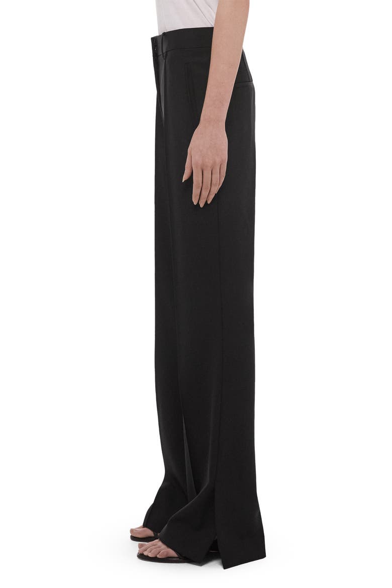 Wool Gabardine Bootcut Pants, Alternate, color, BLACK