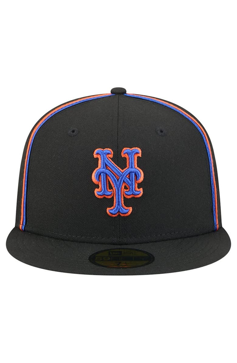New Era Men's New Era Black New York Mets Soutache 59FIFTY Fitted Hat, Alternate, color, Black