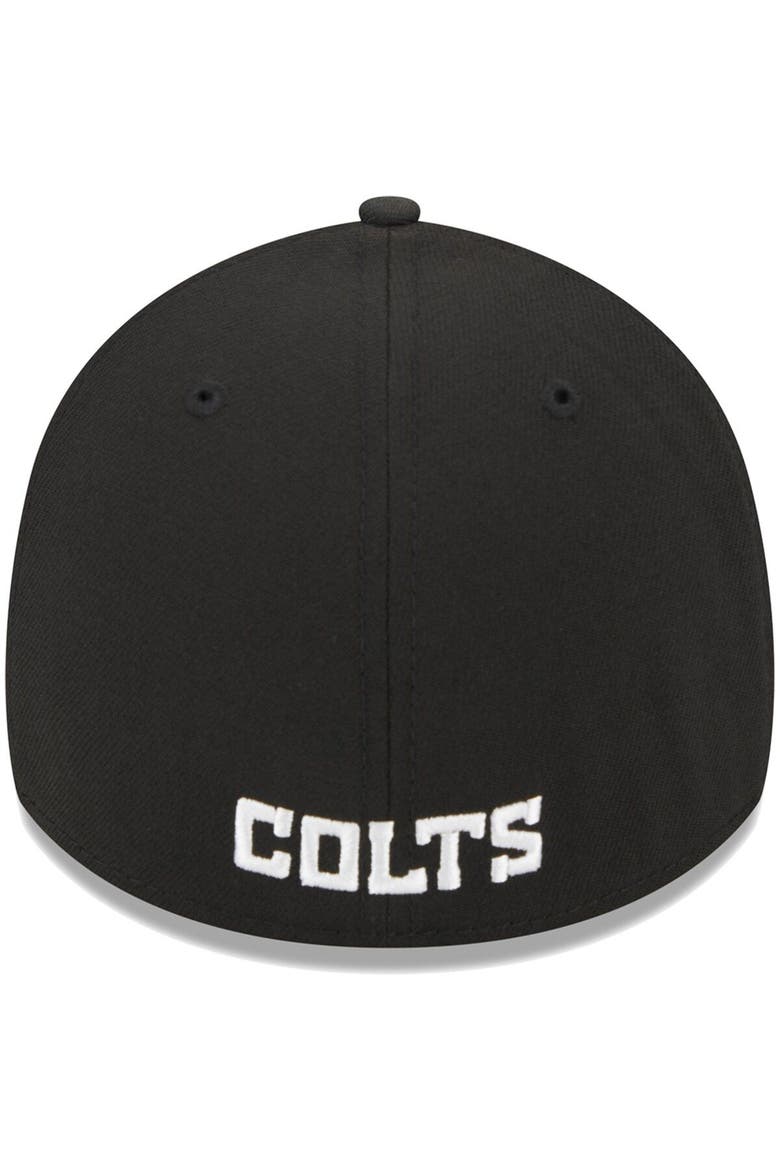 Men's New Era Black Indianapolis Colts  Main 39THIRTY Flex Hat, Alternate, color, Black