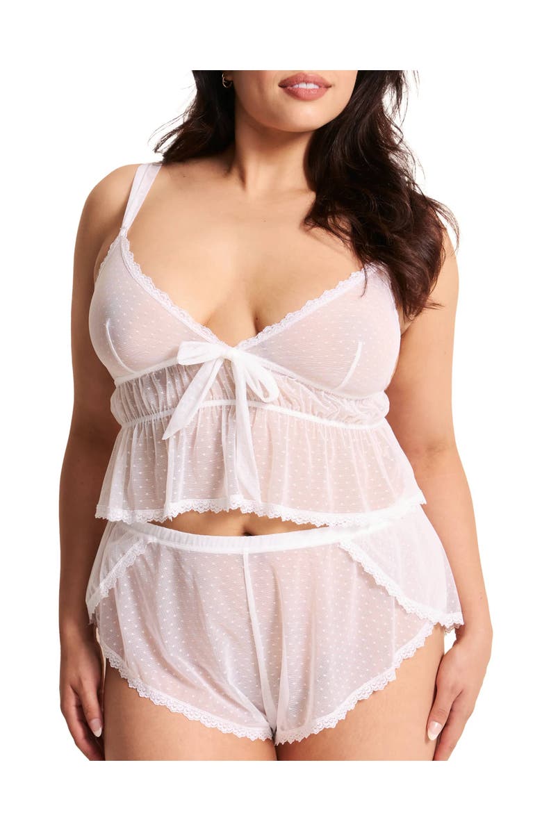 Adore Me Betty Cami & Shorts Set Lingerie, Main, color, White