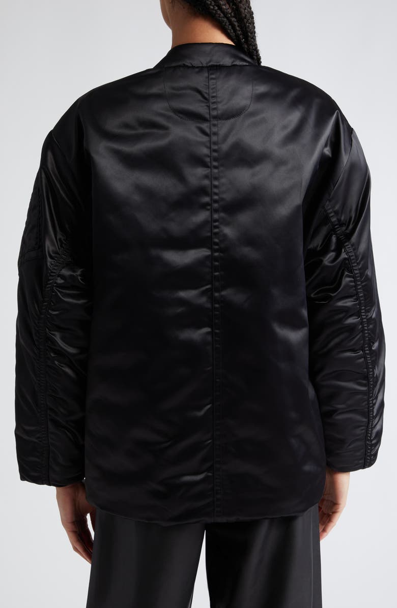 Stand Studio Prim Oversize Recycled Down Satin Bomber Jacket, Alternate, color,