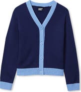 Lands' End Girls Plus Long Sleeve Cardigan