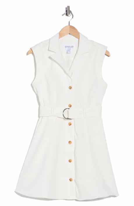 Derek Lam Lya Sleeveless Belted Denim Minidress